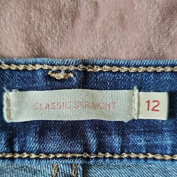 Levi's Classic Blue Denim Jeans, Size 12 - Picture 3 of 5